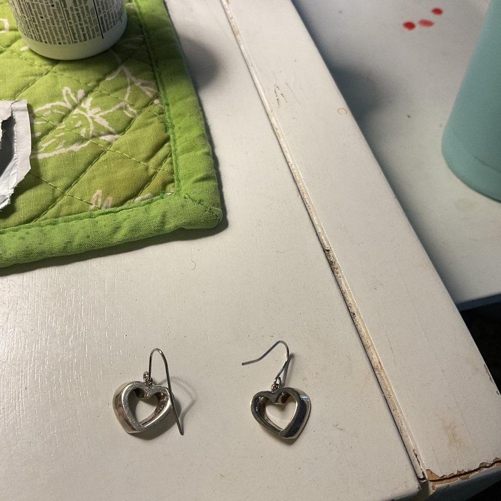 Small dangling Open Heart Earrings by Tiffany and Company